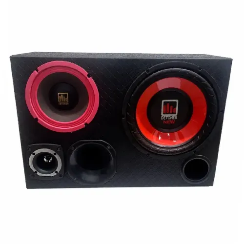 Caixa Trio Grave Médio Agudo Subwoofer 12 Pol Detoner