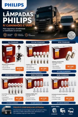 Lampadas Linha Caminhões, ônibus