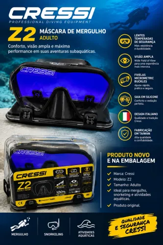 ? Máscara de Mergulho Cressi Z2 Adulto
