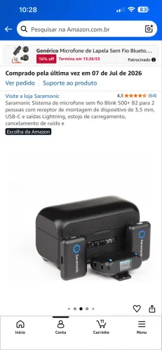 Sistema de microfone sem fio 2 pessoas