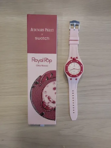 Relógio Swatch x AP Royal Pop "Otto Rosso"
