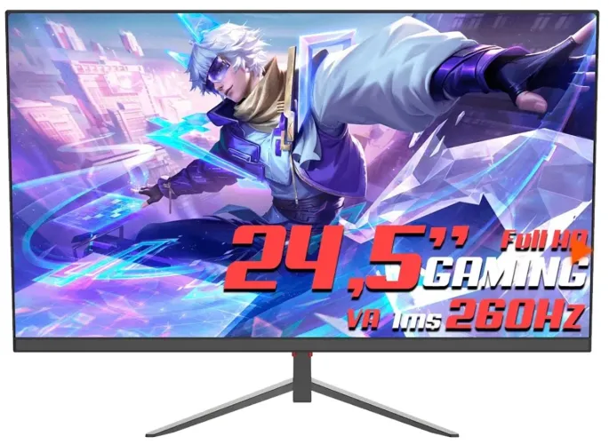 Monitor Gamer SuperFrame Precision, 24,5 Pol, Full HD, VA, 1ms, 260Hz