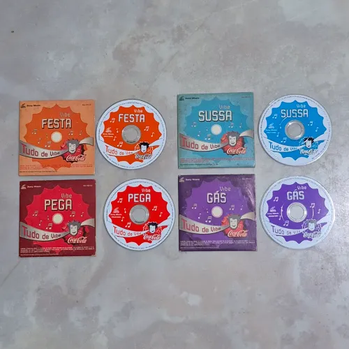 LOTE 4 MINI CDs 3" PROMOCIONAISNCOCA COLA RAROS BOM ESTADO