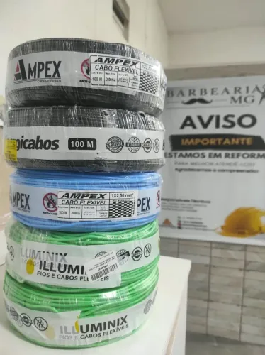 Fio Cabo Flexível 2,5mm 100m (Preto, Azul, Verde) - Novo