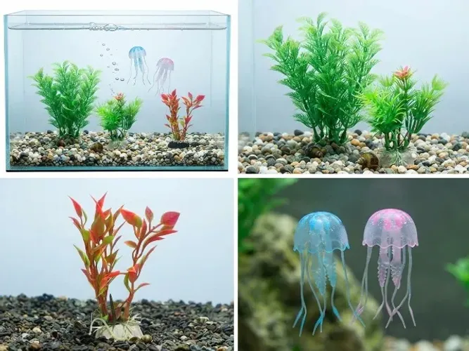 03 Plantas Artificiais de Aquário