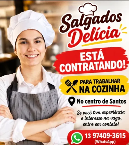Preciso para trabalhar na cozinha