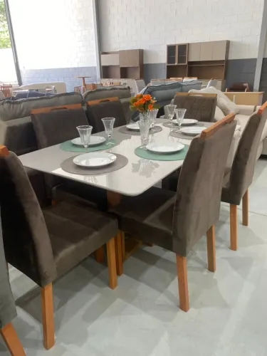 MESA DE JANTAR 6 LUGARES OPORTUNIDADE , JÁ COM 6 CADEIRAS