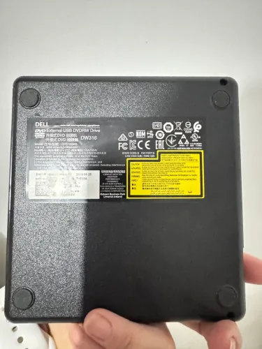 Leitor e Gravador Externo de CD/DVD Dell DW316 - USB Slim (Original)