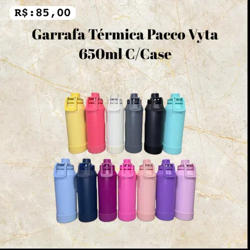 Garrafa térmica 650ml c/case