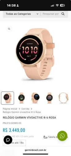 Relógio Garmin Vivoactive 6