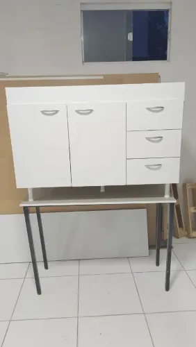 Balcão Gabinete de cozinha 120cm 3 portas 1 gaveta