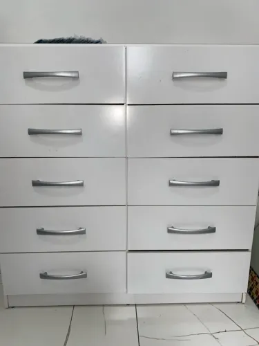 Cômoda Branca com 10 Gavetas