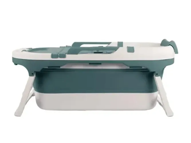 Banheira Ofurô Dobrável Grande 180l Adulto Infantil 140cm Azul Multmaxx