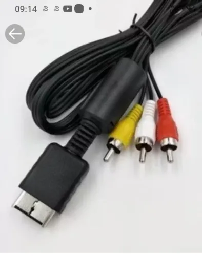 Cabo Av áudio e vídeo rca para PlayStation 1,2,3