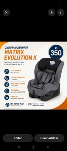 Cadeira de criança Burigotto