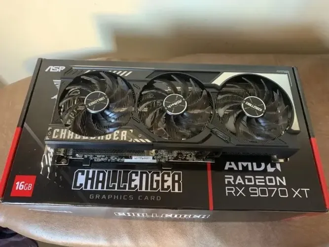 Placa de Video RX 9070 XT Challenger AsRock, 16GB, GDDR6, 256-bit