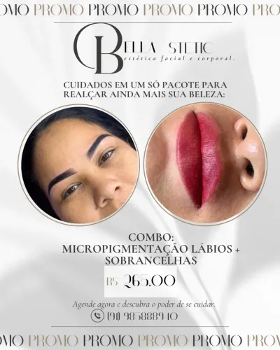 Micropigmentação de sobrancelhas e lábios 