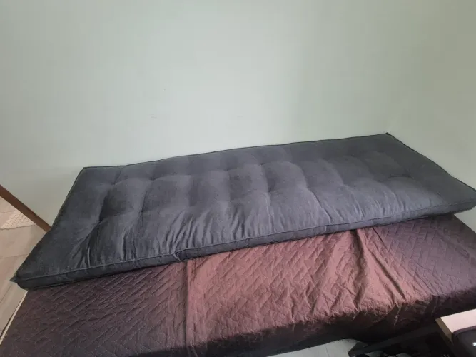 ALMOFADA DE FUTON CINZA ESCURA-1,90x0,60 CM