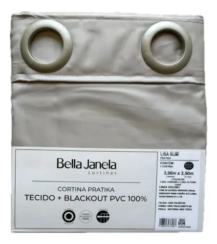 VENDE SE CORTINA, TECIDO + BLACKOUT 100%