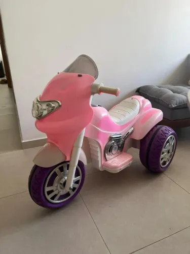 Moto Eletrica Infantil Biemme Sprint Turbo Power 12V Pink
