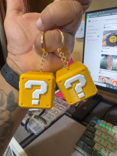 Chaveiro cubo Mario Bros 