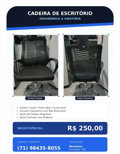 Cadeira Usada de Escritório