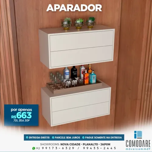 Aparador Suspenso 70cm por R$ 663