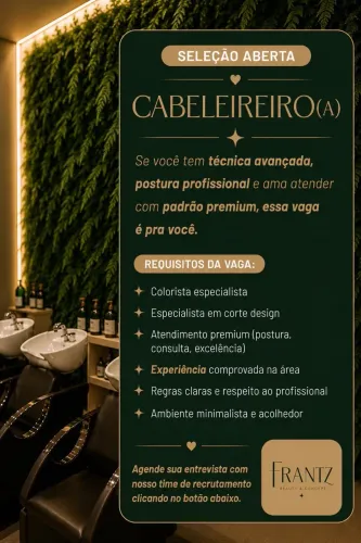 VAGA PARA CABELEIREIRO(A) e MANICURE
