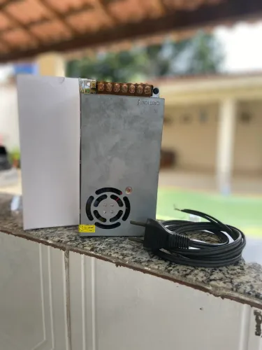 Fonte Chaveada 12V 30A + Cabo de Energia Incluso | Pronta para Usar!