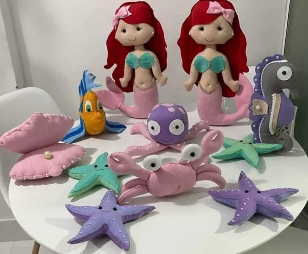 Lindo Kit Sereia em feltro