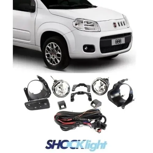 Kit Farol Milha Novo Fiat Uno Vivace Way Attractive - C/ botão original