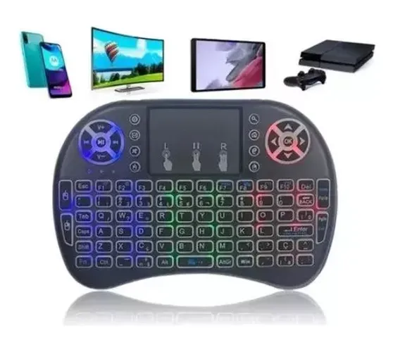 Mini Teclado Controle Sem Fio P/ Tv Smart Tv Box Pc Novo