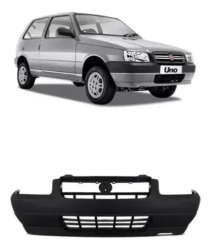 Parachoque Fiat Uno Way 2006 à 2008 - Furo Moldura Lateral - Preto Texturizado - Lumax