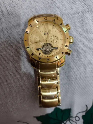 Relógio Masculino Bulgari Automático Dourado