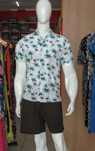 camisa masculina estampada