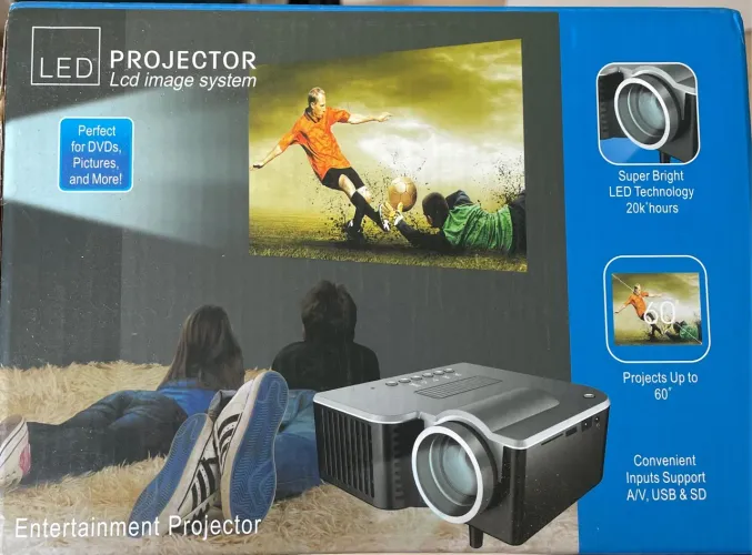 Mini projetor em Led