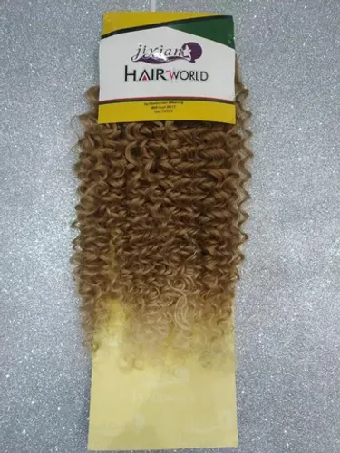 Cabelo Organico Cacheado 55cm 120g Em Tela Jixian Hair World - Cor. T27/24