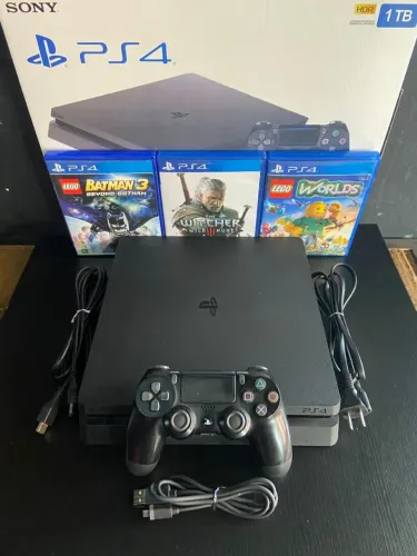 PS4 SLIM 1TB (SEMI-NOVO NA CAIXA) C/ GARANTIA_SOMOS LOJA FÍSICA NO CENTRO DE CAXIAS