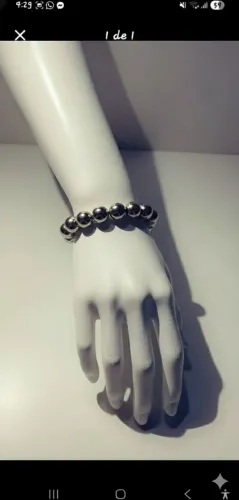 Pulseira Bolinhas Prata Elegância