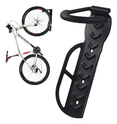 Suporte Parede Vertical Com Gancho Resistente Bicicleta Bike Cor Preto
