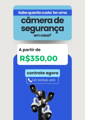 INSTALAÇÃO DE CÂMERA DE SEGURANÇA - R$350,00 - ATUBA.