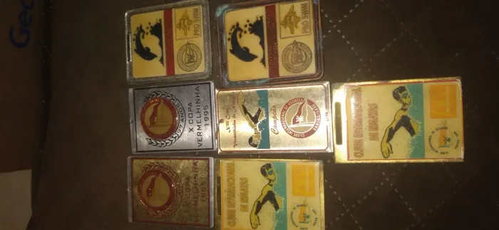 Medalhas antigas de natação Paulista 