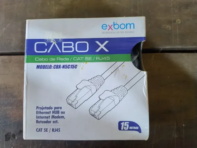 Cabo De Rede 15 Metros Rj45 Cat5e Azul XBOM