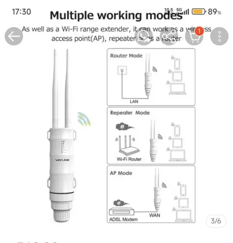 Antena internet Externa Wavelink N300