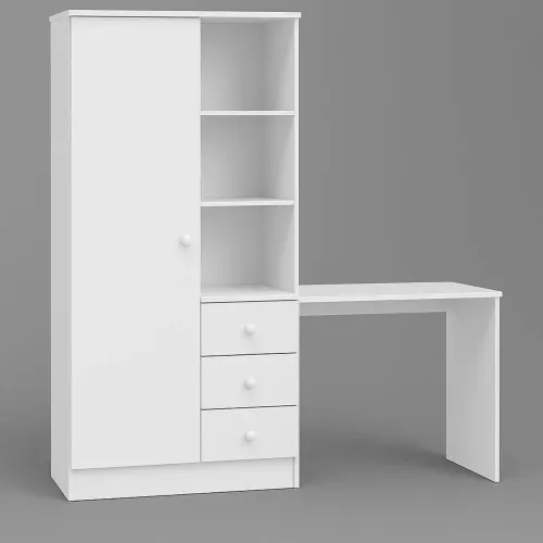 Escrivaninha Multifuncional 100% MDF com Armário e Gavetas