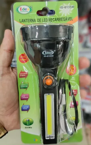 LANTERNA RECARREGAVEL 1LED/3W  ID-6135W <br>