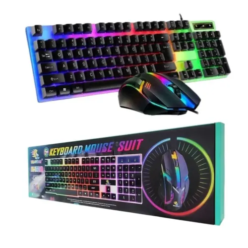 Kit Teclado e Mouse Gamer RGB Iluminado