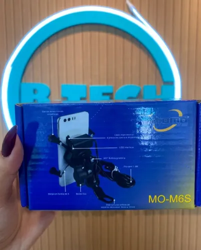 Suporte para moto acompanha carregador 