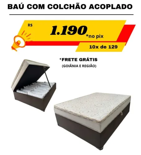 Baú com Colchão Acoplado - FRETE GRÁTIS