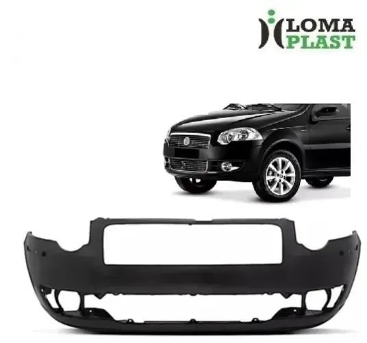 Para-Choque Dianteiro Fiat Palio/Siena/Weekend Preto Liso 2009/2012